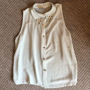 Light blue tank top blouse